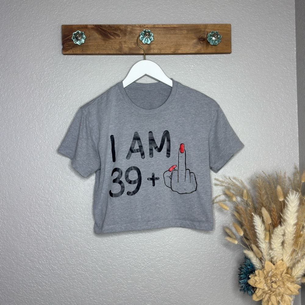 Gray Graphic T-Shirt TURNING 40